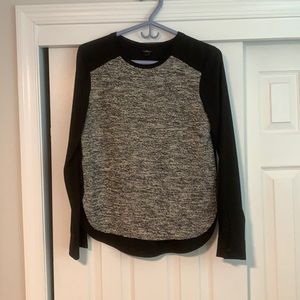 B&W Tweed Front Blouse